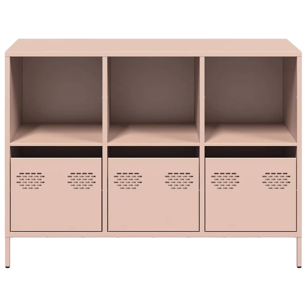 vidaXL senkki Pinkki 101,5x39x73,5 cm Kylmävalssattu teräs