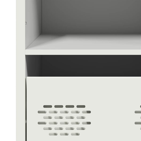vidaXL Highboard hvit 35x39x103,5 cm stål