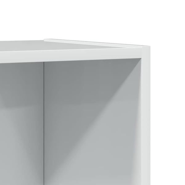 vidaXL skab 60x24x143 cm konstrueret træ hvid højglans