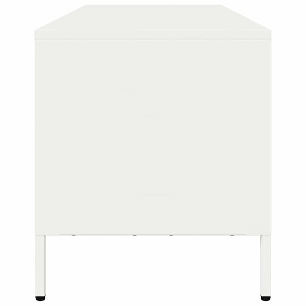 vidaXL TV-benk hvit 135x39x43,5 cm kaldvalset stål