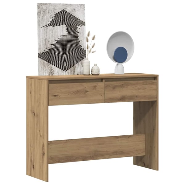 vidaXL Konsollbord artisan eik 100x35x76,5 cm konstruert tre