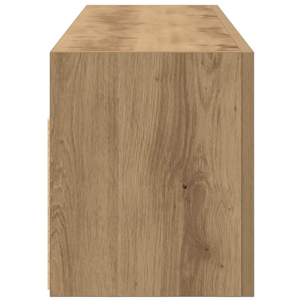 vidaXL Veggskap til baderom artisan eik 100x25x30 cm konstruert tre