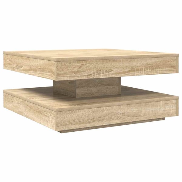vidaXL Salongbord 360-graders roterbart sonoma eik 70x70x34,5 cm