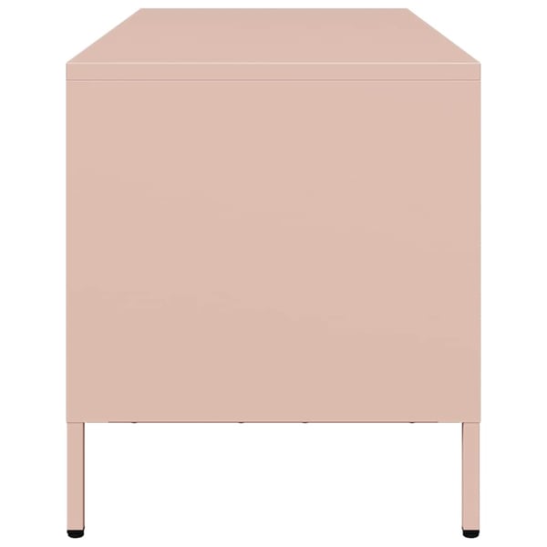 vidaXL TV-benk rosa 101,5x39x43,5 cm kaldvalset stål