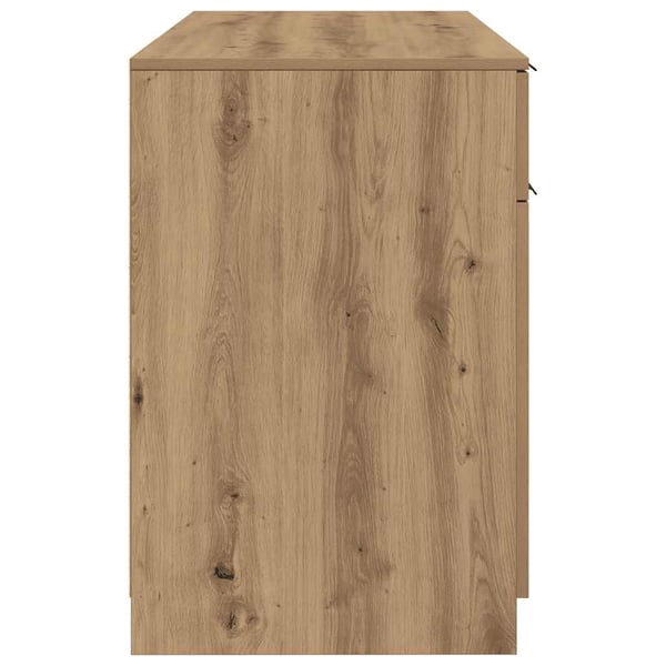 vidaXL Skrivebord artisan eik 100x50x75 cm konstruert tre