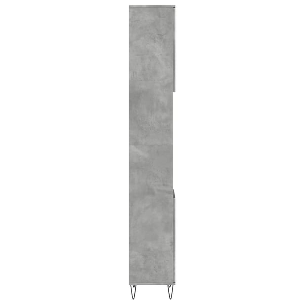 vidaXL Baderomsskap betonggrå 30x30x190 cm konstruert tre