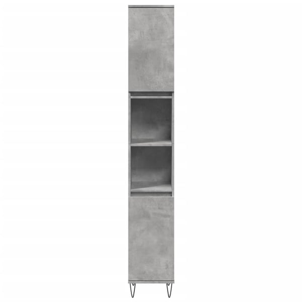 vidaXL Baderomsskap betonggrå 30x30x190 cm konstruert tre