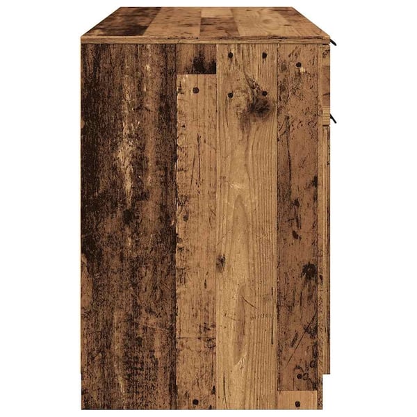 vidaXL Skrivebord gammelt tre 100x50x75 cm konstruert tre