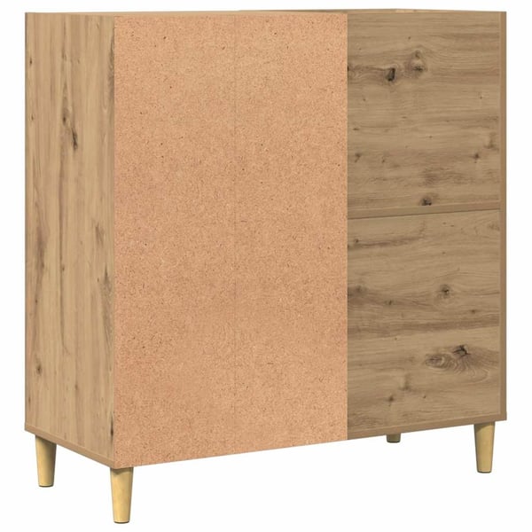 vidaXL Plateskap artisan eik 84,5x38x89 cm konstruert tre