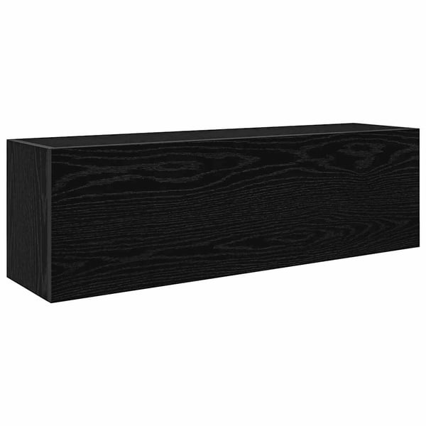 vidaXL Veggskap til baderom svart 100x25x30 cm konstruert tre