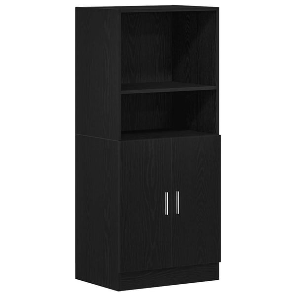 vidaXL Kjøkkenskap svart 57x41,5x131,5 cm konstruert tre