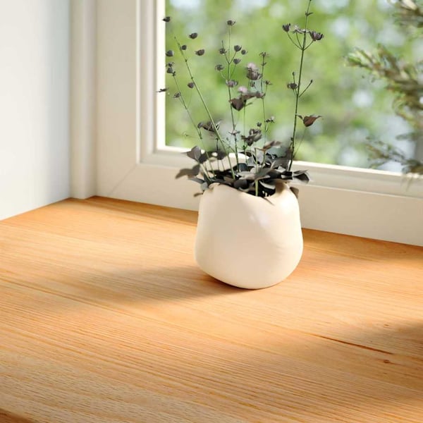 vidaXL Vinduskarmer 2 stk lysebrun 90x15x2 cm heltre eik