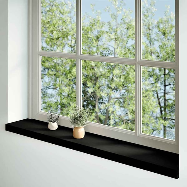 vidaXL vindueskarme 2 stk mørkebrun 120x20x2 cm massivt egetræ