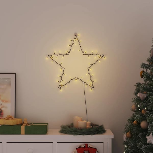 vidaXL Julelys stjernesilhuet 80 LED'er varm hvid