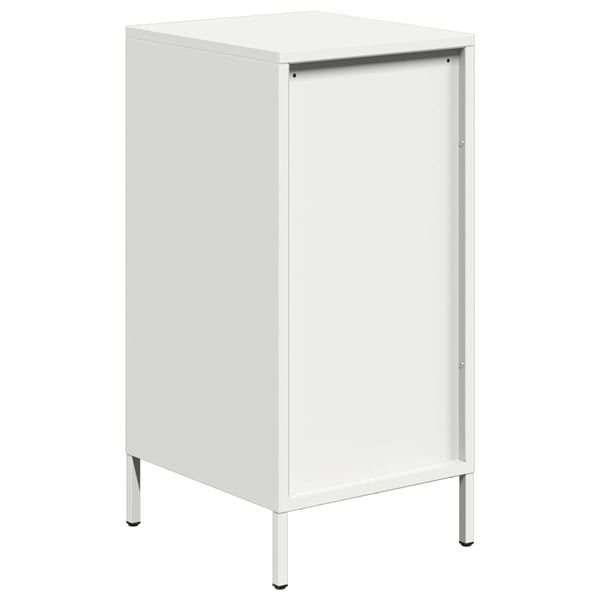 vidaXL Skjenk hvit 35x39x73,5 cm kaldvalset stål