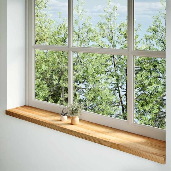 vidaXL Vinduskarmer 2 stk lysebrun 160x25x2 cm heltre eik
