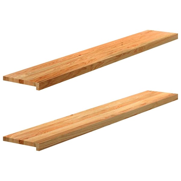 vidaXL Vinduskarmer 2 stk lysebrun 160x25x2 cm heltre eik