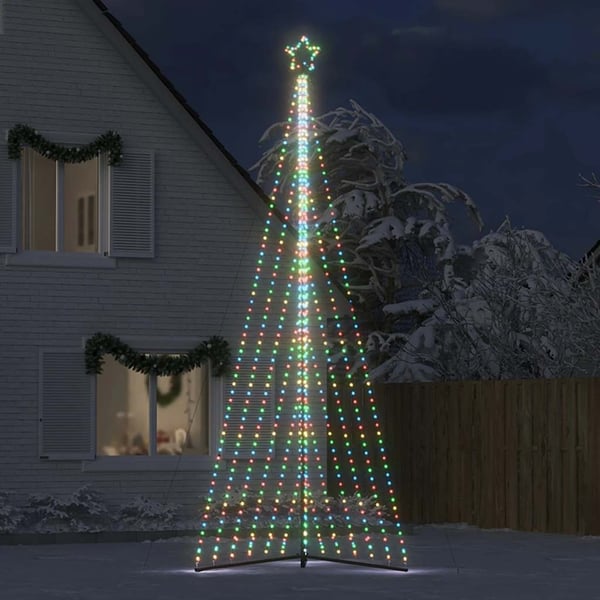 vidaXL LED-juletræ 789 LED'er 476 cm farverigt lys