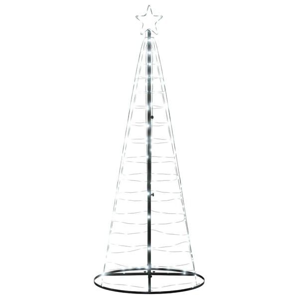 vidaXL LED julgran 200 LEDs kallvit 182 cm