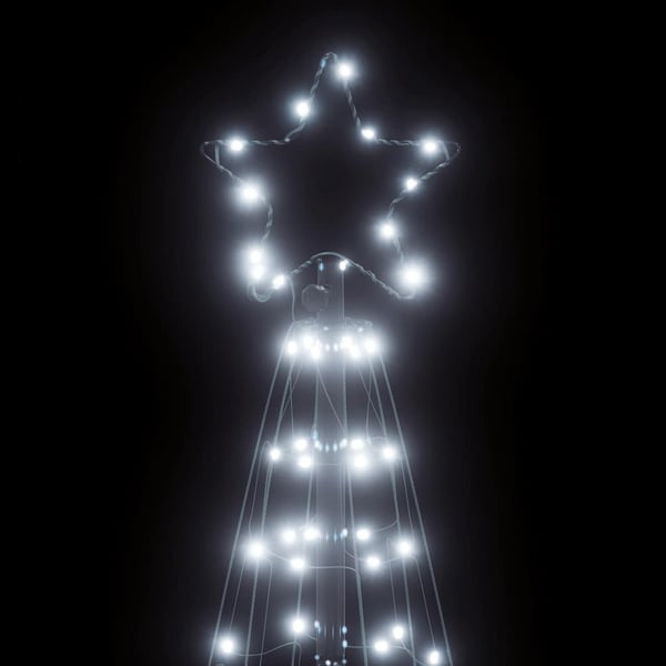 vidaXL LED julgran 200 LEDs kallvit 182 cm