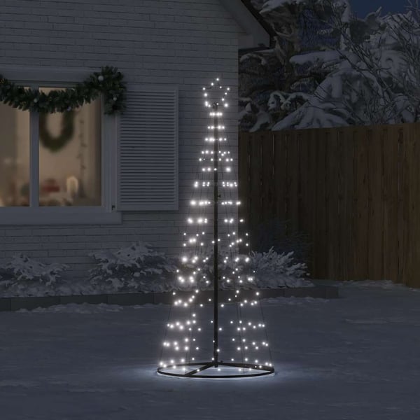 vidaXL LED julgran 200 LEDs kallvit 182 cm
