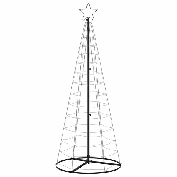 vidaXL LED julgran 200 LEDs kallvit 182 cm
