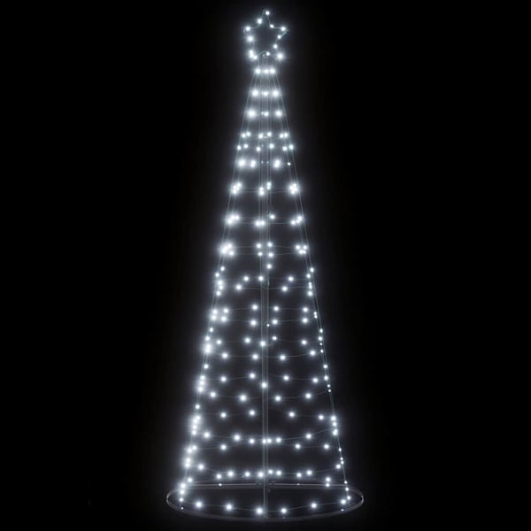 vidaXL LED julgran 200 LEDs kallvit 182 cm
