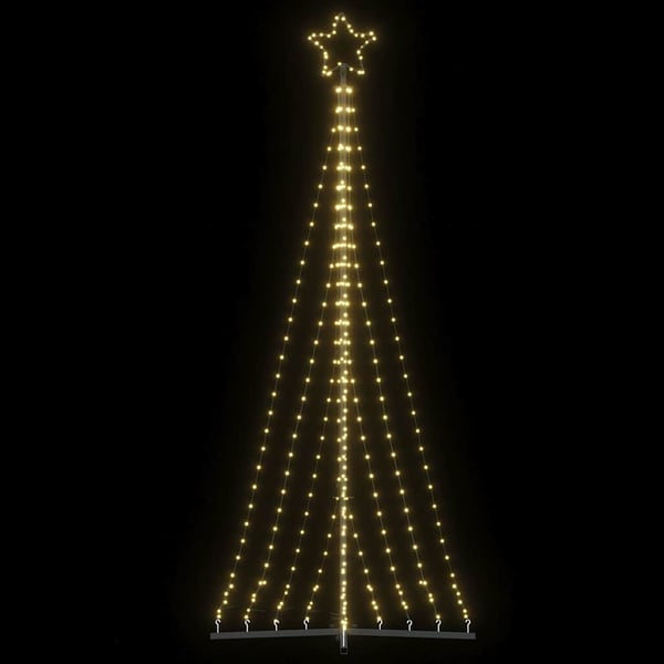 vidaXL LED Juletre 447 LEDs Varm Hvit 250 cm