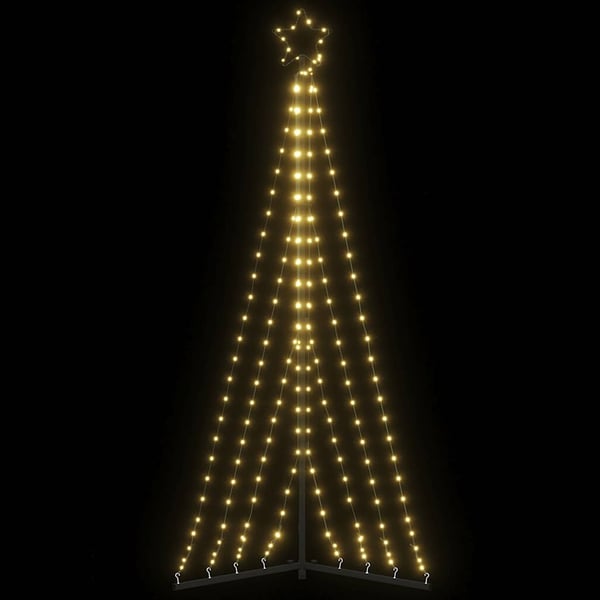 vidaXL LED Juletre 339 LEDs Varm Hvit 187 cm