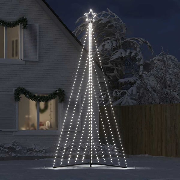 vidaXL LED-juletræ 570 LED'er 399 cm koldt hvidt lys