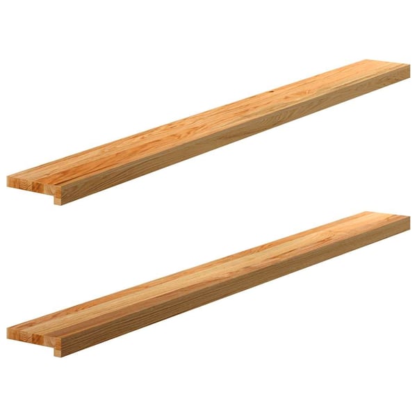 vidaXL vindueskarme 2 stk lysebrun 160x15x2 cm massivt egetræ