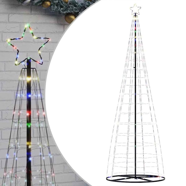 vidaXL Julgranskon 550 LEDs färgglad 304 cm