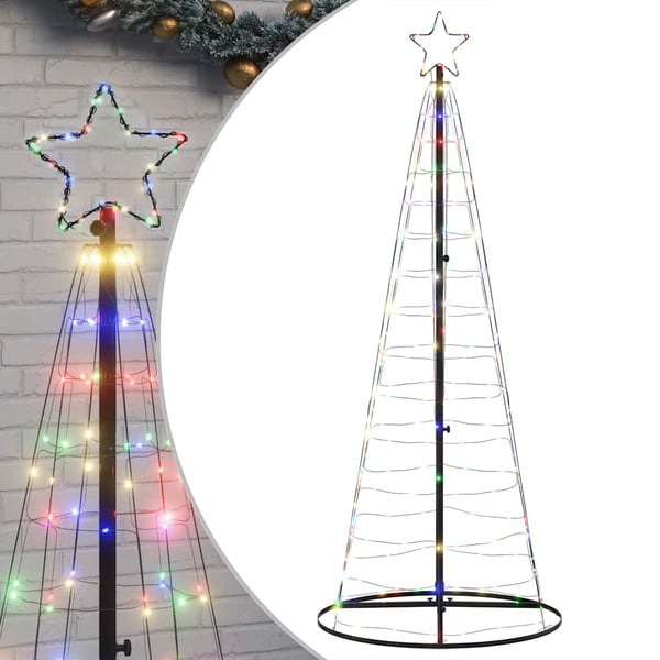vidaXL LED joulukuusi 200 LEDiä Värikäs 182 cm