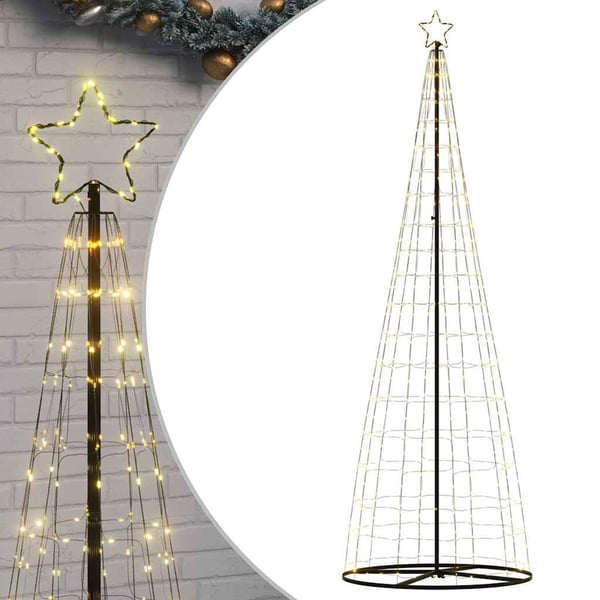 vidaXL LED Juletre 550 LEDs Varm Hvit 304 cm
