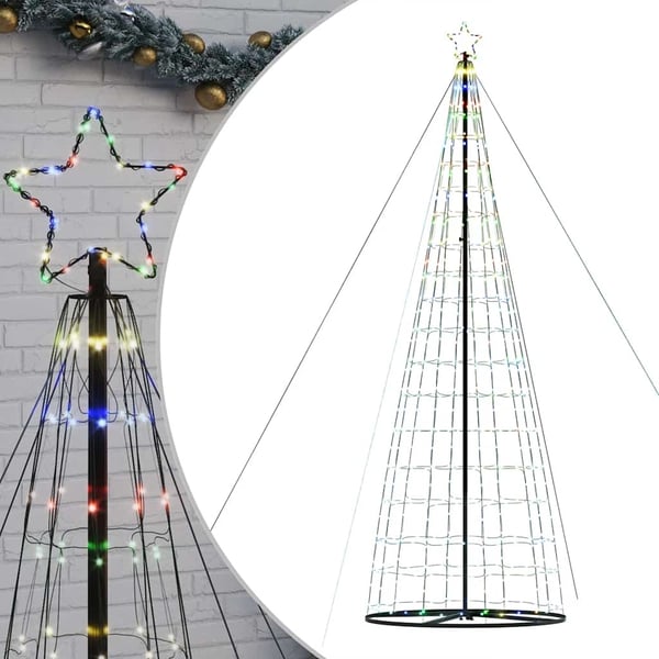 vidaXL LED juletre 1534 LEDs Fargerike 503 cm