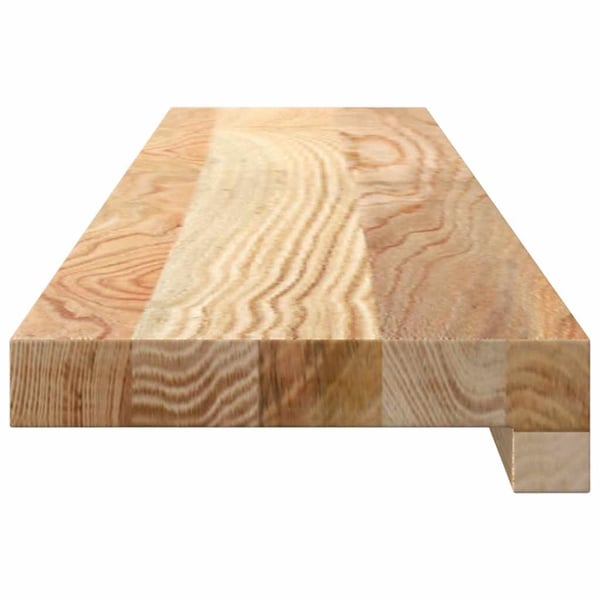 vidaXL Vinduskarmer 2 stk ubehandlet 90x15x2 cm heltre eik