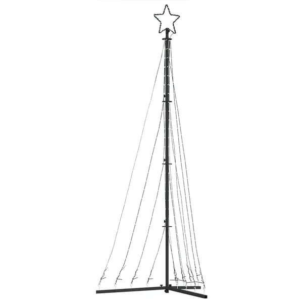 vidaXL LED Juletre 447 LEDs Kald Hvit 250 cm