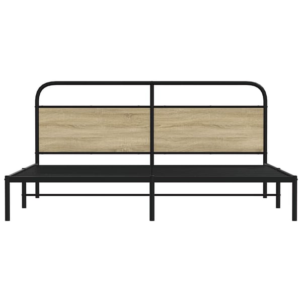 vidaXL sengeramme uden madras 193x203 cm metal sonoma-eg