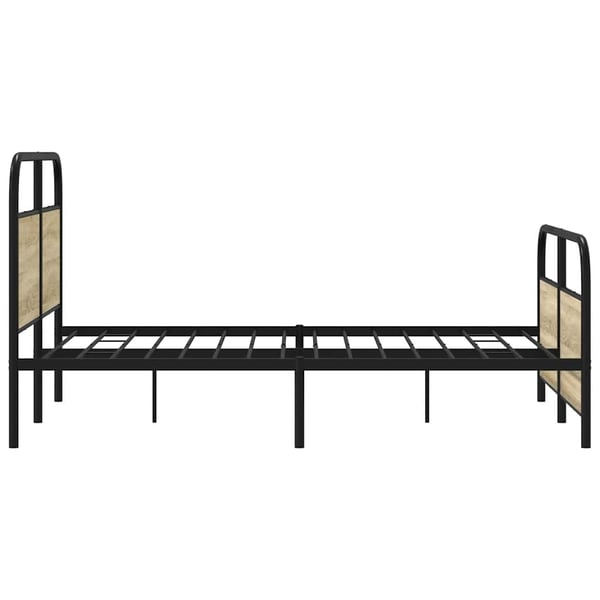 vidaXL Sengeramme i metall uten madrass sonoma eik 140x200 cm