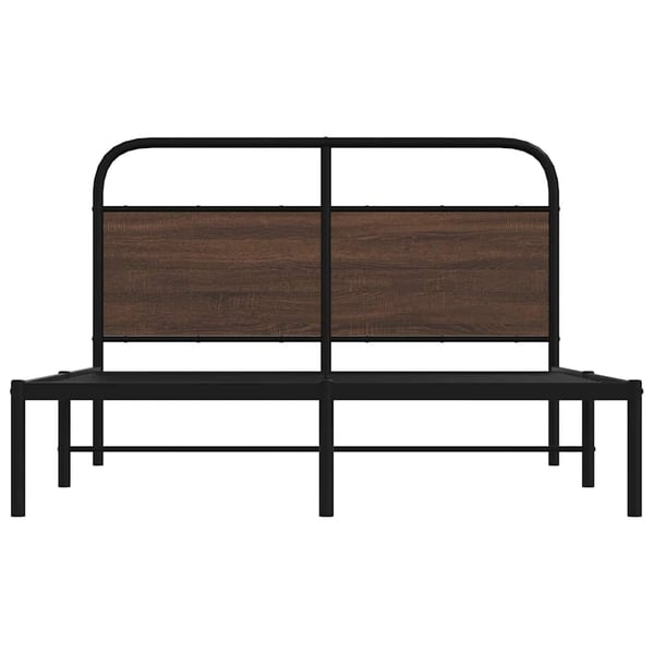 vidaXL Sengeramme uten madrass brun eik 120x190 cm konstruert tre