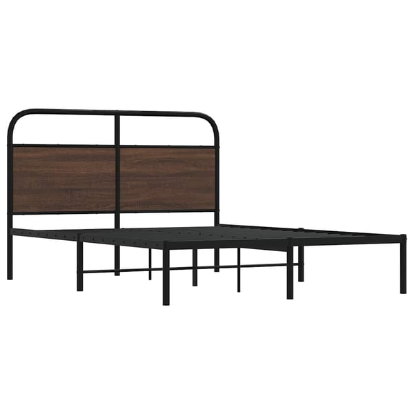 vidaXL Sengeramme uten madrass brun eik 120x190 cm konstruert tre
