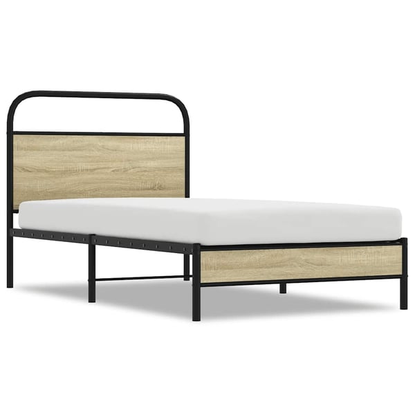 vidaXL Sengeramme uten madrass sonoma eik 100x200 cm konstruert tre