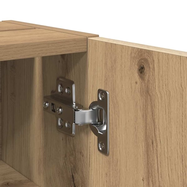 vidaXL Baderomsskap med rulleholder artisan eik 20,5x22x72 cm