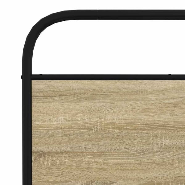 vidaXL Sengeramme i metall uten madrass sonoma eik 183x213 cm