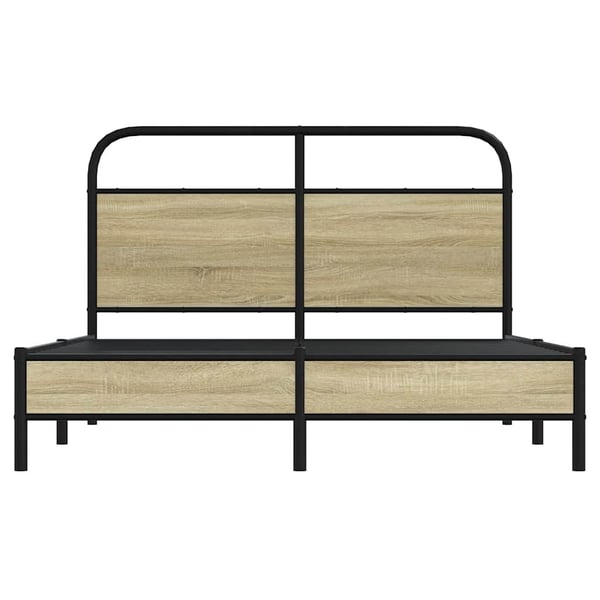 vidaXL Sengeramme uten madrass sonoma eik 120x200 cm konstruert tre