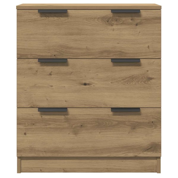 vidaXL Skjenker 3 stk brun eik 60x30x70 cm konstruert tre