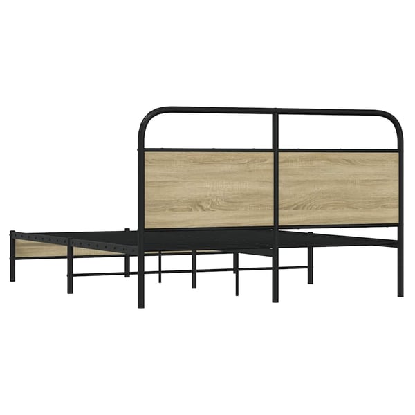 vidaXL Sengeramme uten madrass sonoma eik 150x200 cm konstruert tre