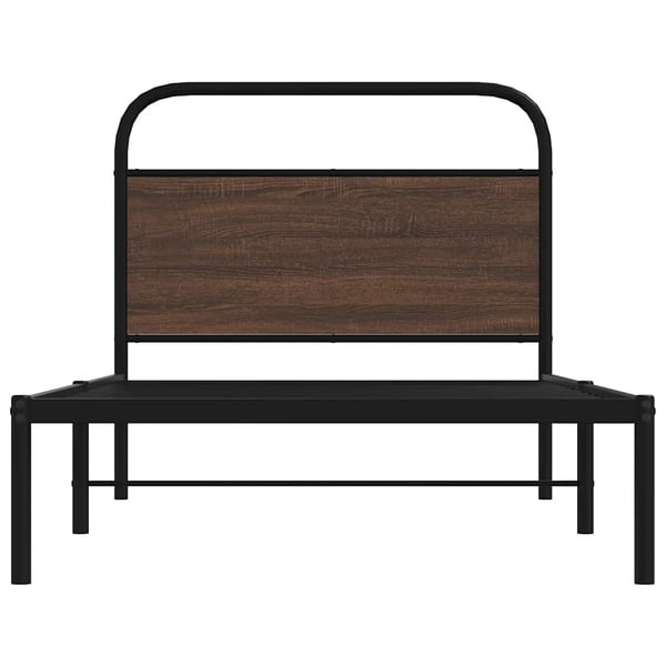 vidaXL Sengeramme uten madrass brun eik 90x190 cm konstruert tre