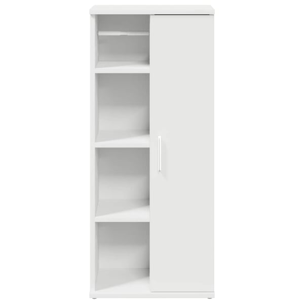 vidaXL Baderomsskap med rulleholder hvit 39x22x90 cm