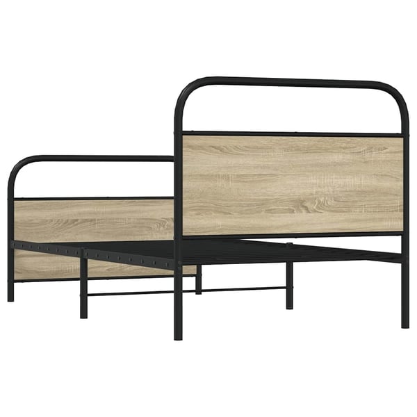 vidaXL Sengeramme uten madrass sonoma eik 100x200 cm konstruert tre